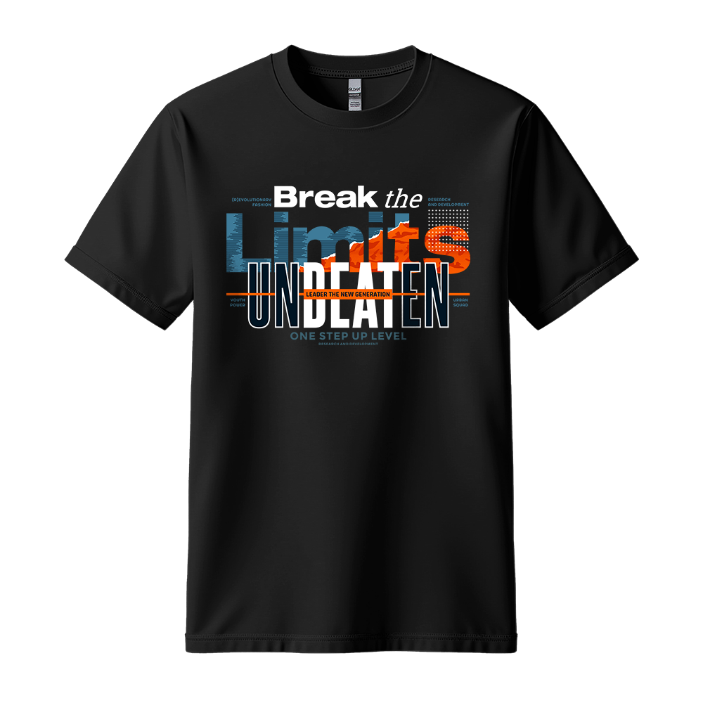 Break The Limits Unbeaten - Unisex T-Shirt - Motivation Tshirt - Black
