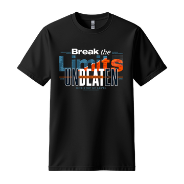Break The Limits Unbeaten - Unisex T-Shirt - Motivation Tshirt - Black