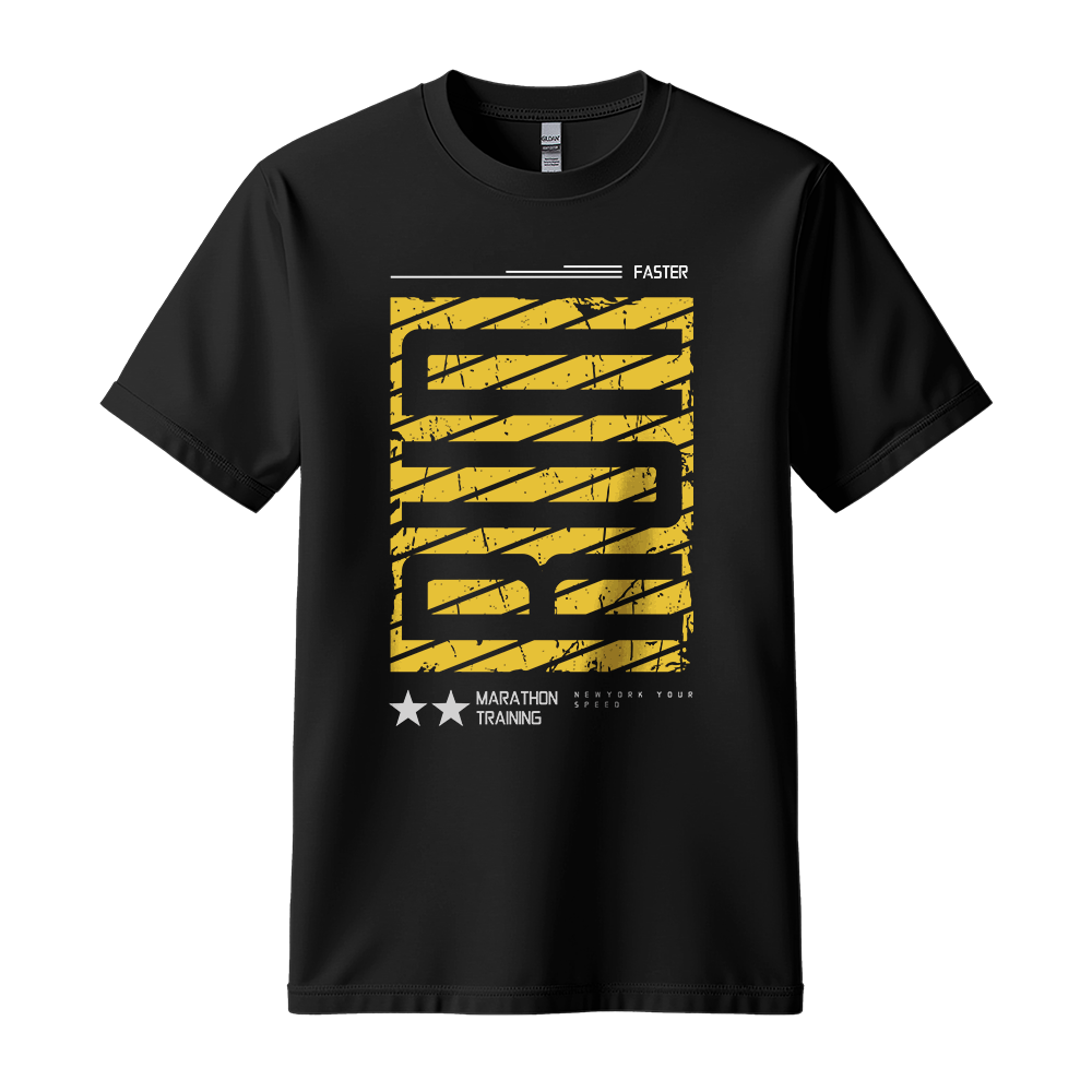 Run Faster Marathon Training - Unisex T-Shirt - Athletic Tee - Black