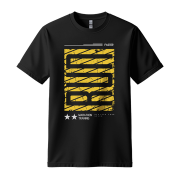 Run Faster Marathon Training - Unisex T-Shirt - Athletic Tee - Black
