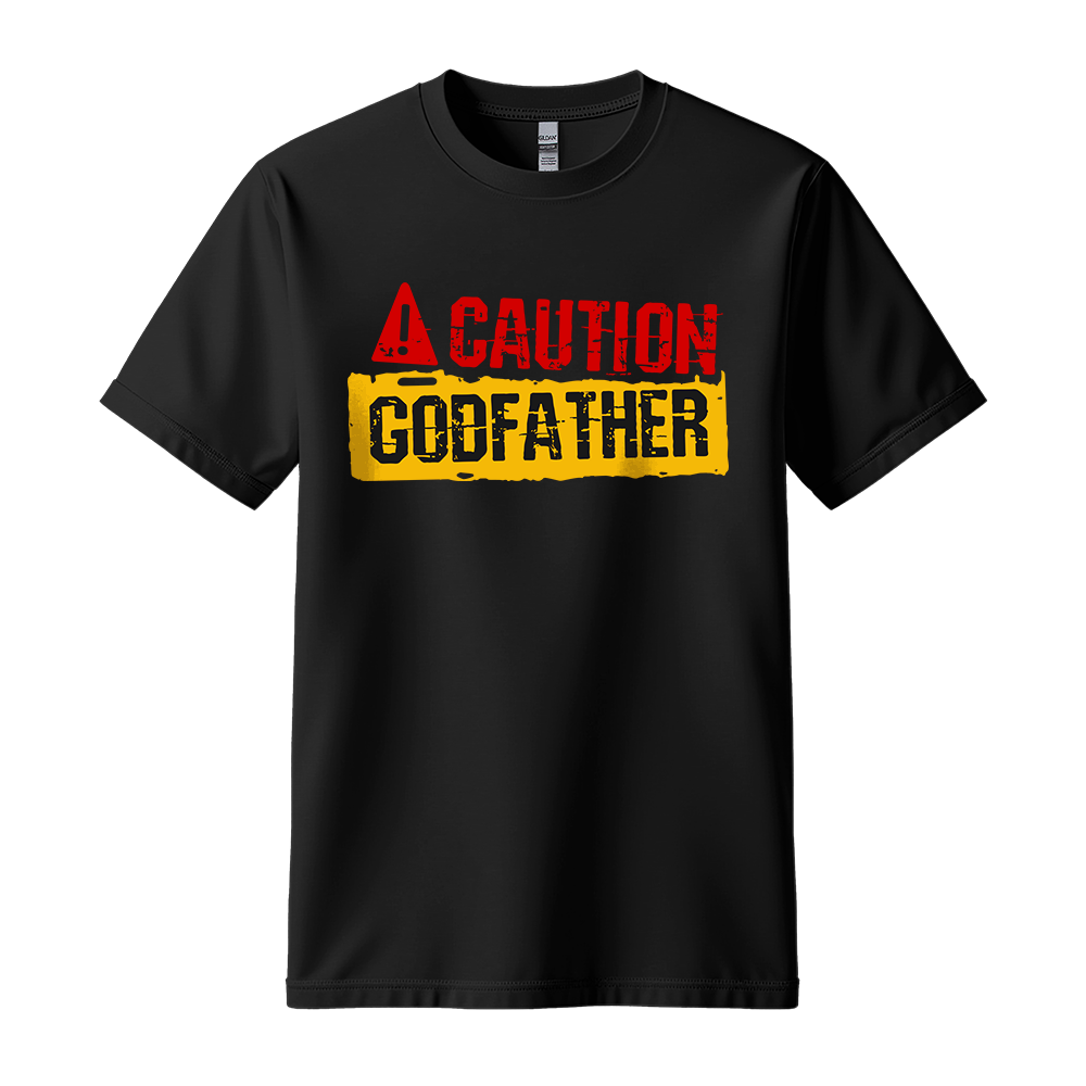 Caution Godfather - Unisex T-Shirt - Streetwear Tee - Black