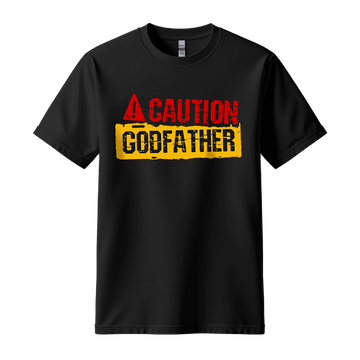 Caution Godfather - Unisex T-Shirt - Streetwear Tee - Black