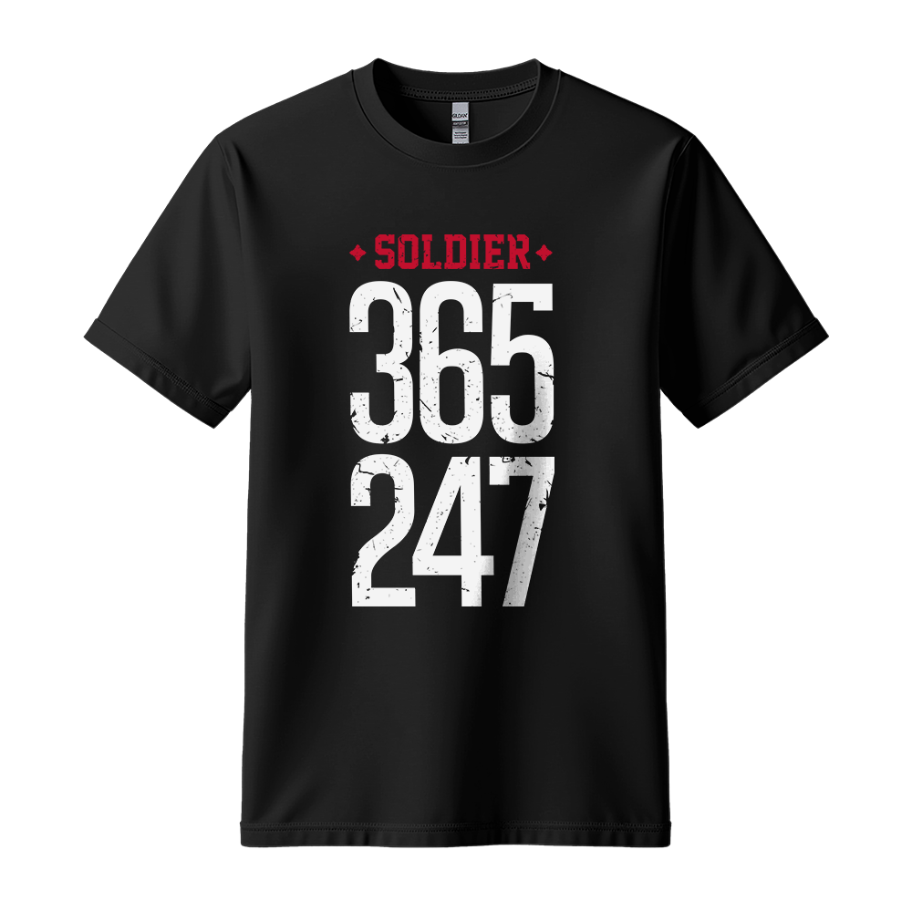 Soldier 365 247 - Unisex T-Shirt - Streetwear Tee - Black