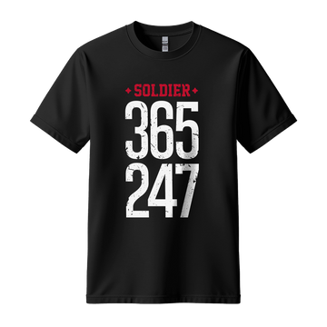 Soldier 365 247 - Unisex T-Shirt - Streetwear Tee - Black