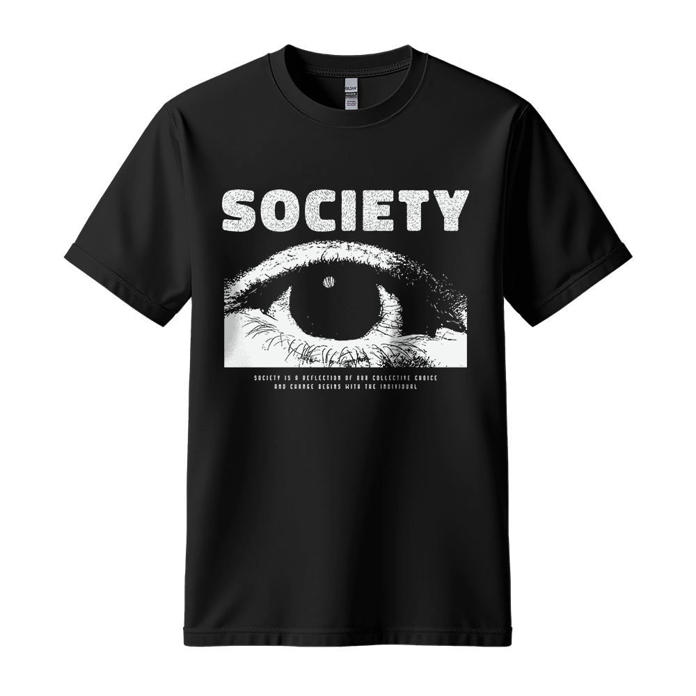 Society Eye - Unisex T-Shirt - Streetwear Tee - Black