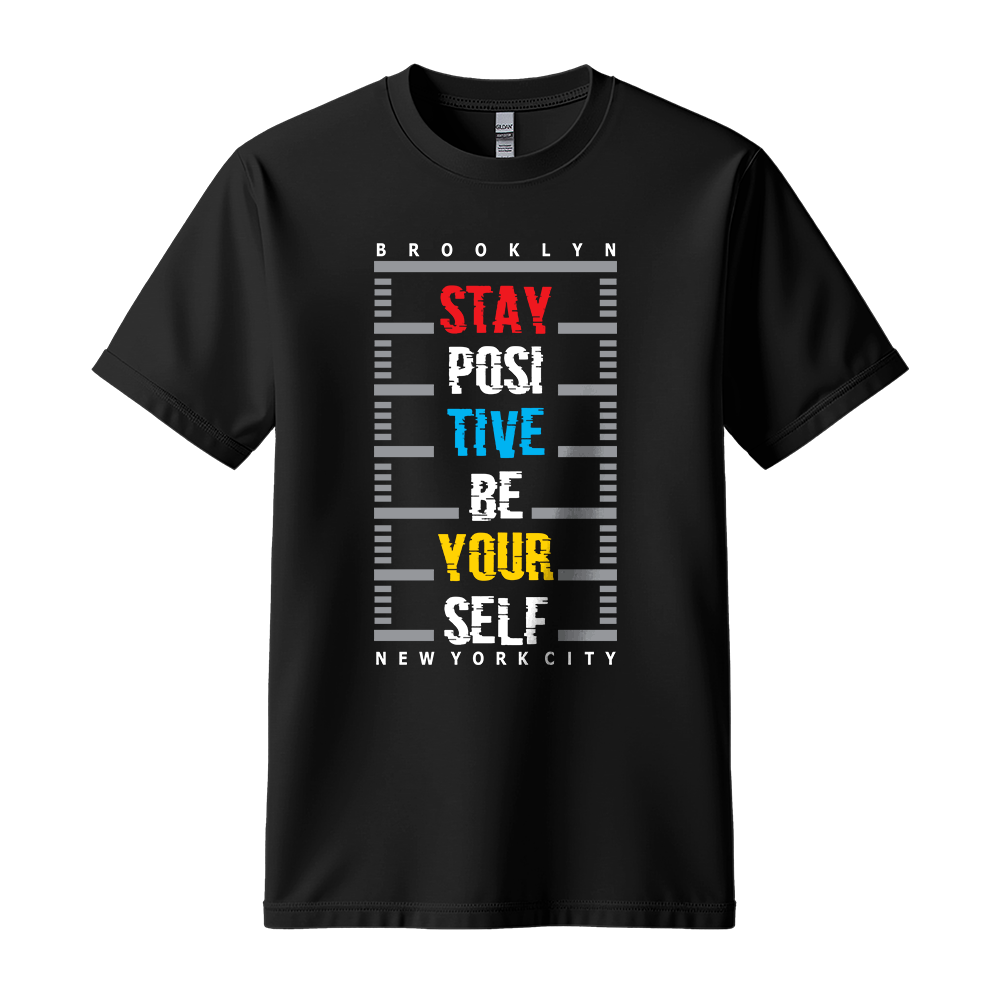 Stay Positive Be Yourself - Unisex T-Shirt - Positive Apparel - Black