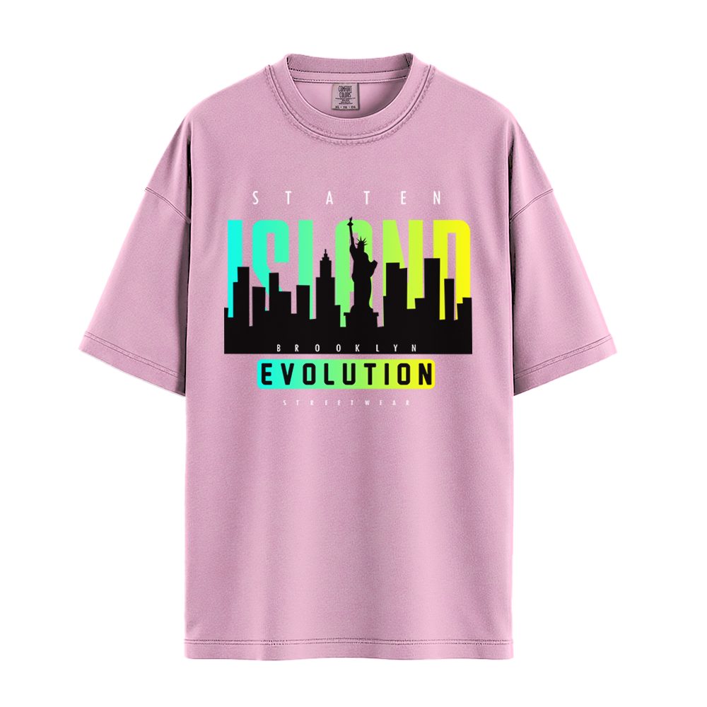 Staten Island Evolution - Unisex T-Shirt - Premium Comfort Colors - Blossom