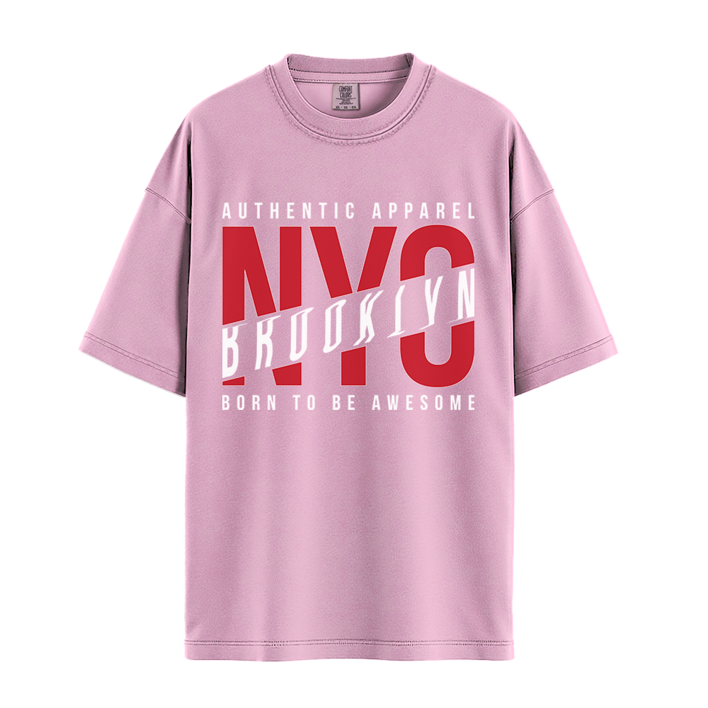 NYC Brooklyn Born To Be Awesome - Unisex T-Shirt - Premium Comfort Colors - Pepper