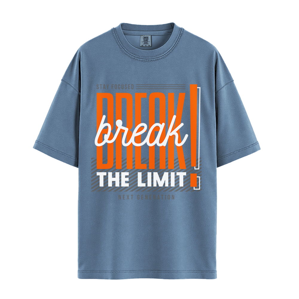 Break The Limit - Unisex T-Shirt - Premium Comfort Colors - Blue Jean
