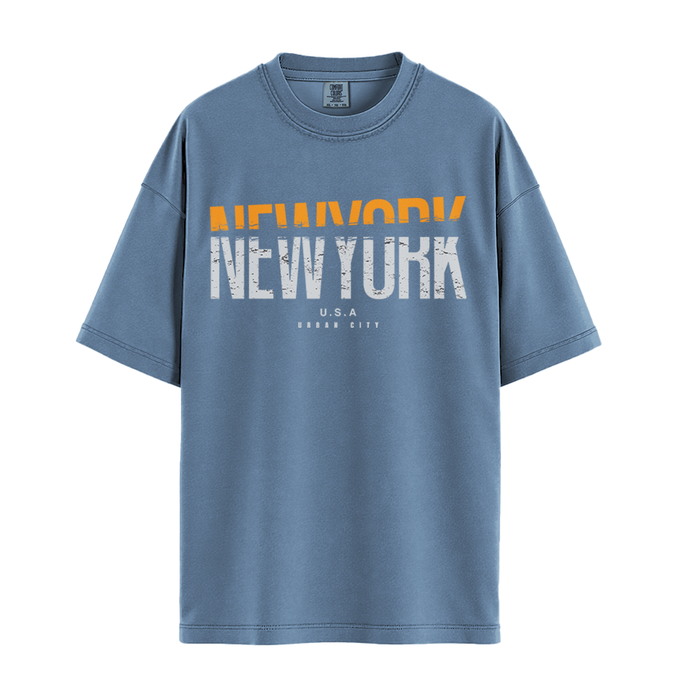 New York Urban City - Unisex T-Shirt - Premium Comfort Colors - Blue Jean
