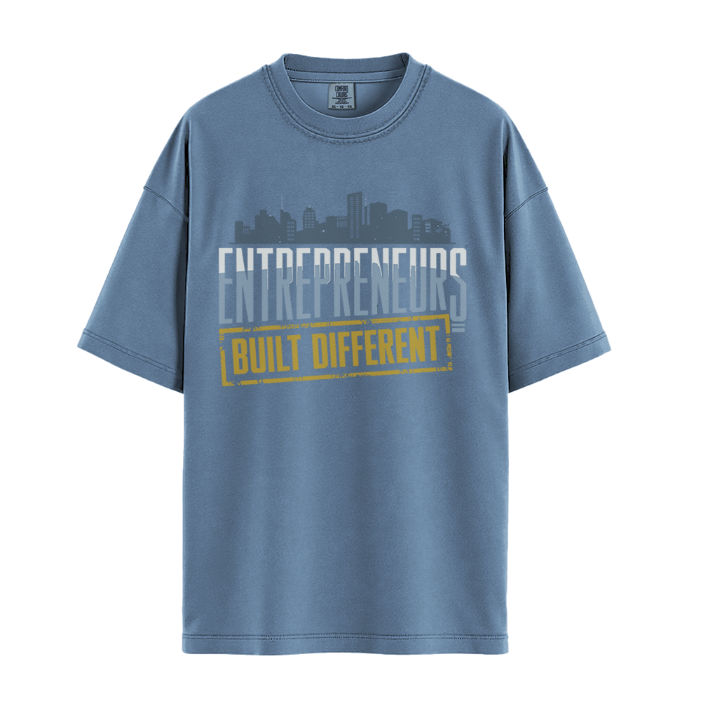Entrepreneurs Built Different - Unisex T-Shirt - Premium Comfort Colors - Blue Jean
