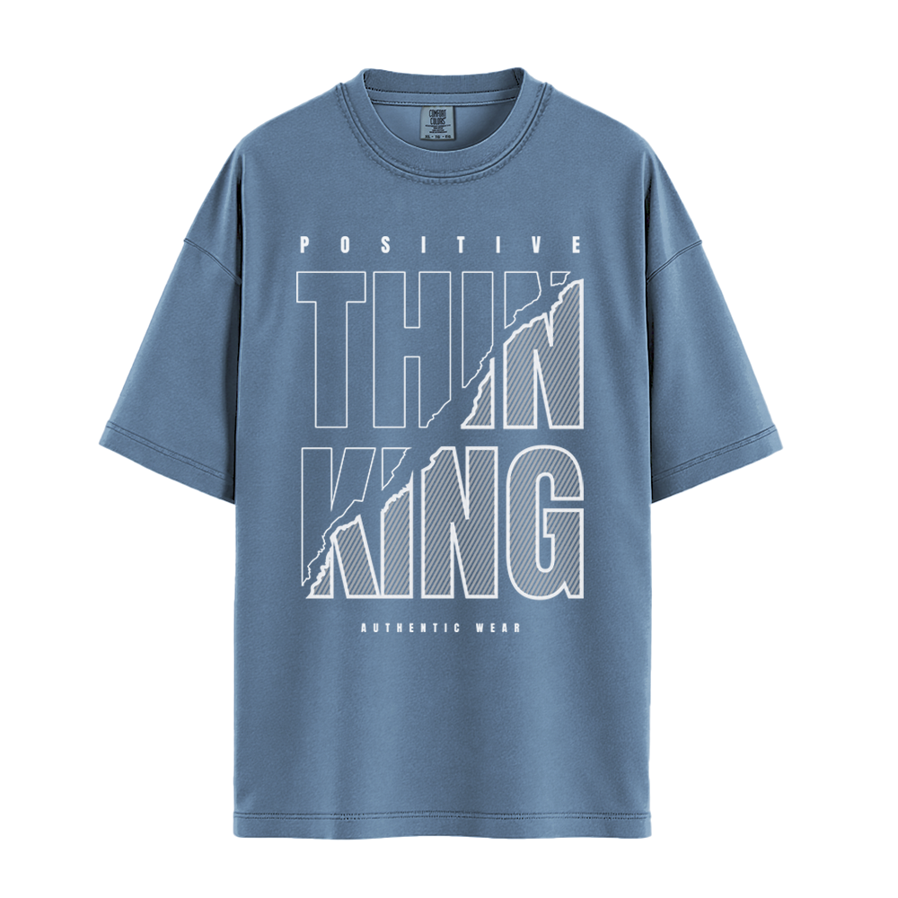 Positive Thinking Authentic Wear - Unisex T-Shirt - Premium Comfort Colors - Blue Jean