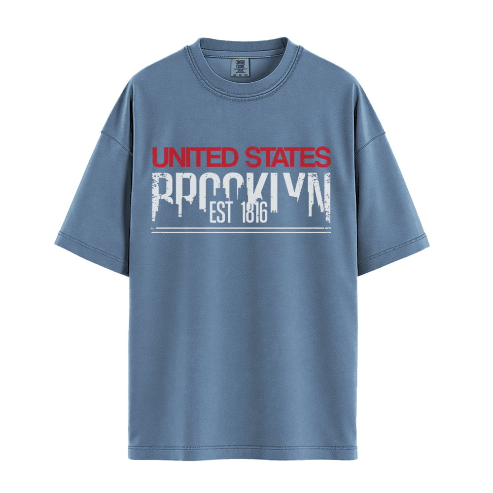 Brooklyn Est 1816 - Unisex T-Shirt - Premium Comfort Colors - Blue Jean
