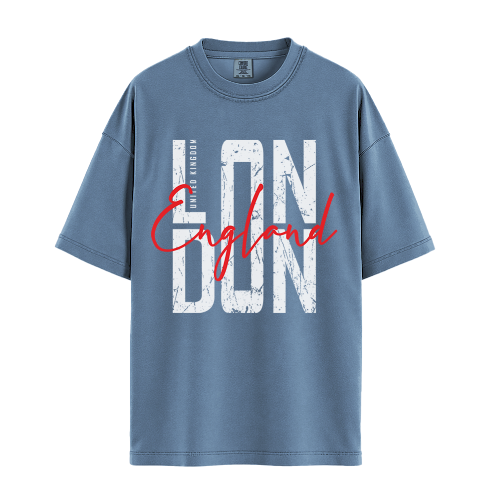 London England - Unisex T-Shirt - Premium Comfort Colors - Blue Jean
