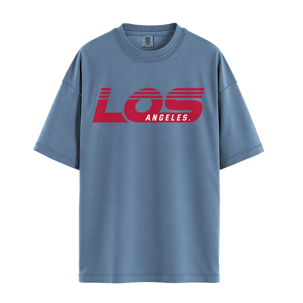 Los Angeles Retro - Unisex T-Shirt - Premium Comfort Colors - Blue Jean