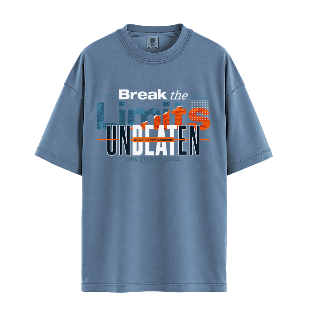 Break The Limits Unbeaten - Unisex T-Shirt - Premium Comfort Colors - Blue Jean