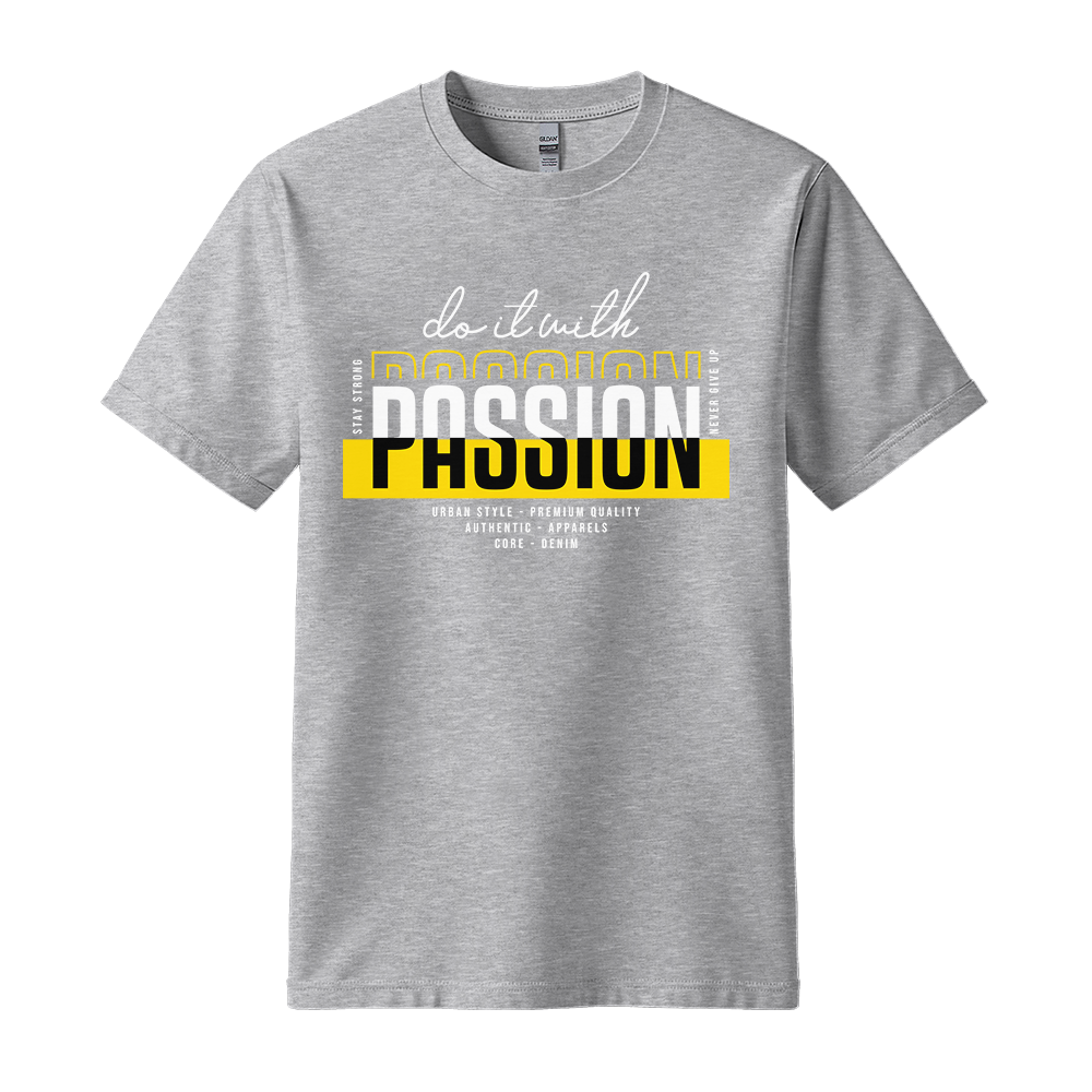 Do It With Passion - Unisex T-Shirt - Motivation Tshirt - Sport Grey