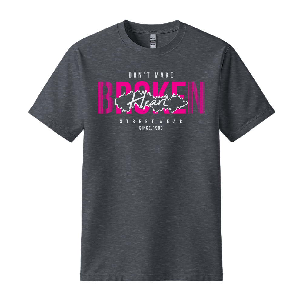 Dont Make Broken Heart - Unisex T-Shirt - Streetwear Tee - Black