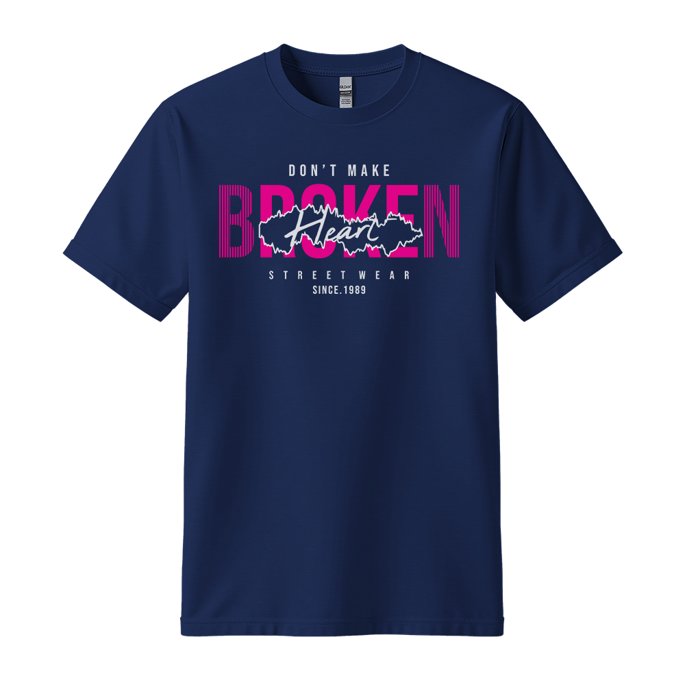Dont Make Broken Heart - Unisex T-Shirt - Streetwear Tee - Navy