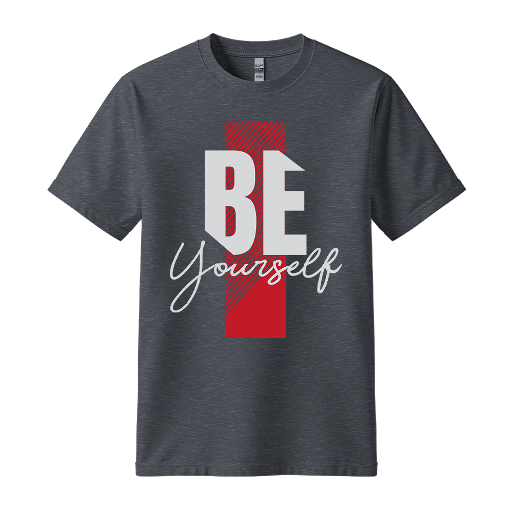 Be Yourself - Unisex T-Shirt - Motivation Tshirt - Dark Heather
