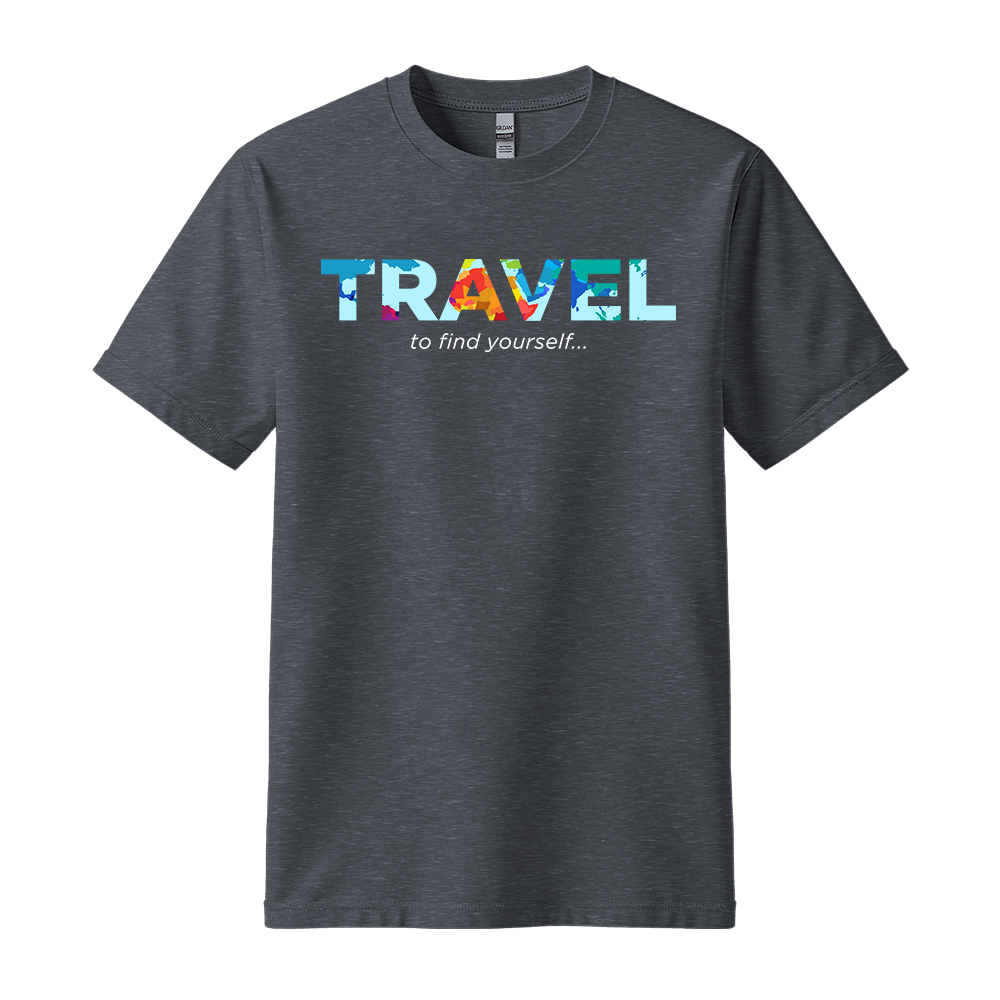 Travel To Find Yourself - Unisex T-Shirt - Travel Tee - Dark Heather