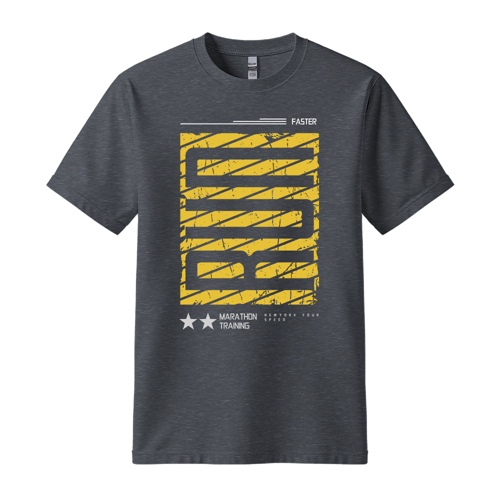 Run Faster Marathon Training - Unisex T-Shirt - Athletic Tee - Dark Heather