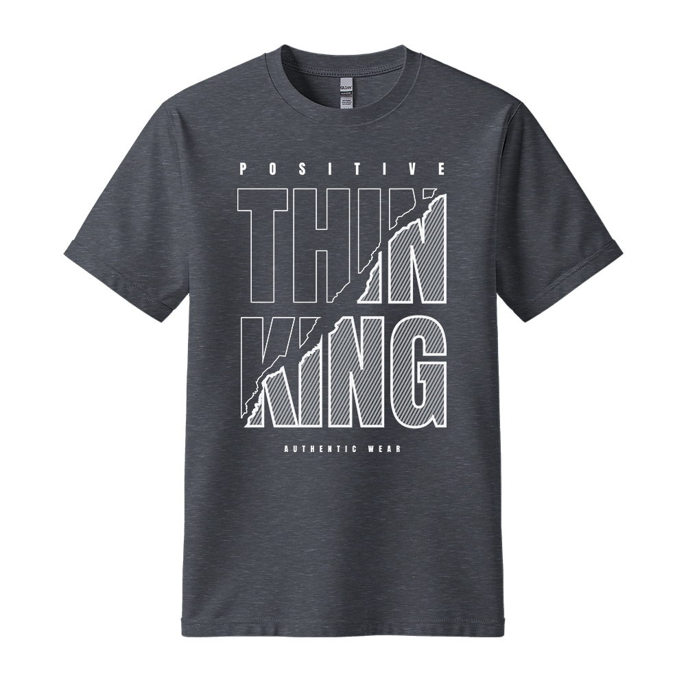 Positive Thinking Authentic Wear - Unisex T-Shirt - Positive Apparel - Dark Heather