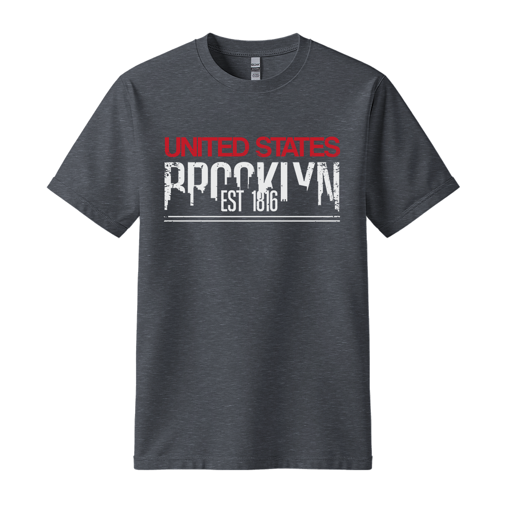Brooklyn Est 1816 - Unisex T-Shirt - City Tee - Dark Heather