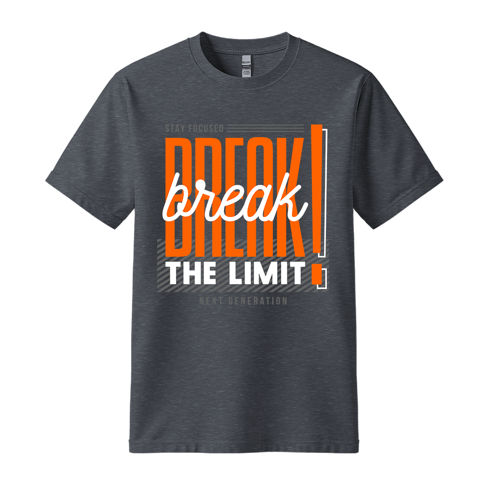 Break The Limit - Unisex T-Shirt - Motivation Tshirt - Dark Heather
