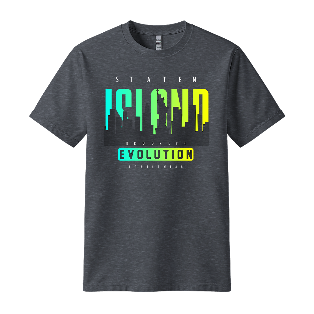 Staten Island Evolution - Unisex T-Shirt - City Tee - Dark Heather