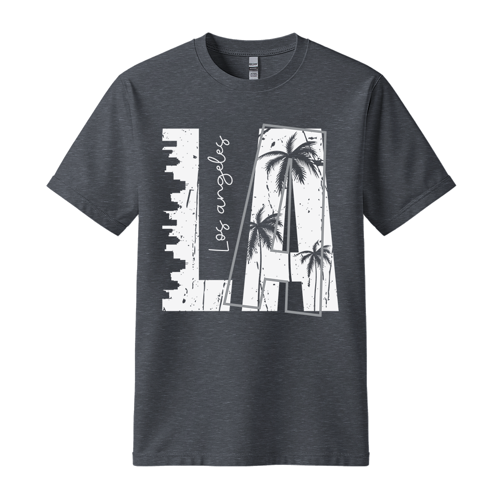 LA Los Angeles - Unisex T-Shirt - City Tee - Dark Heather