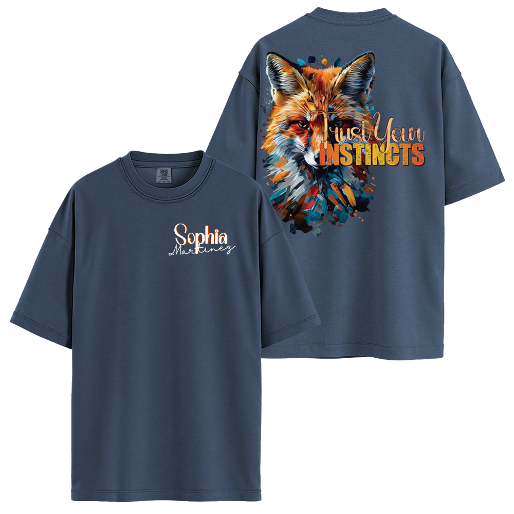 Personalize - Trust Your Instincts Fox - Inspirational Clothing - Unisex T-shirt