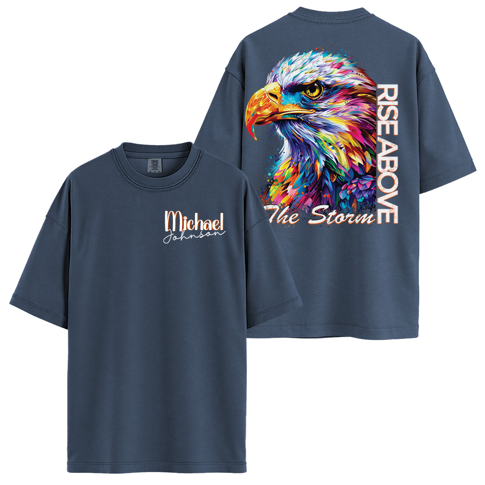 Personalize - Eagle Rise Above Storm - Inspirational T Shirts - Unisex T-shirt