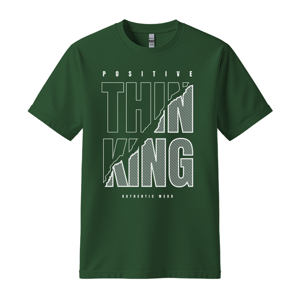 Positive Thinking Authentic Wear - Unisex T-Shirt - Positive Apparel - Forest Green
