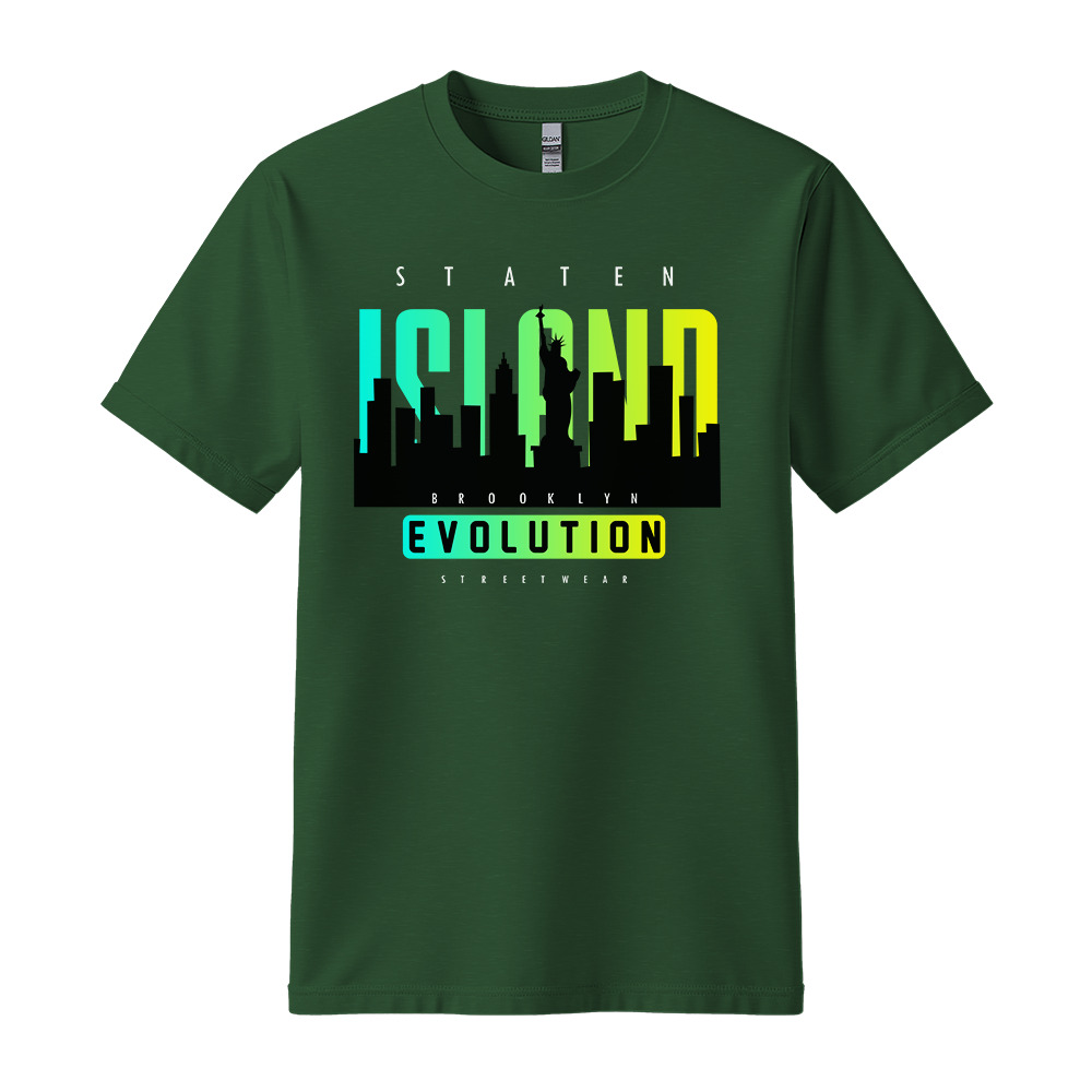 Staten Island Evolution - Unisex T-Shirt - City Tee - Forest Green