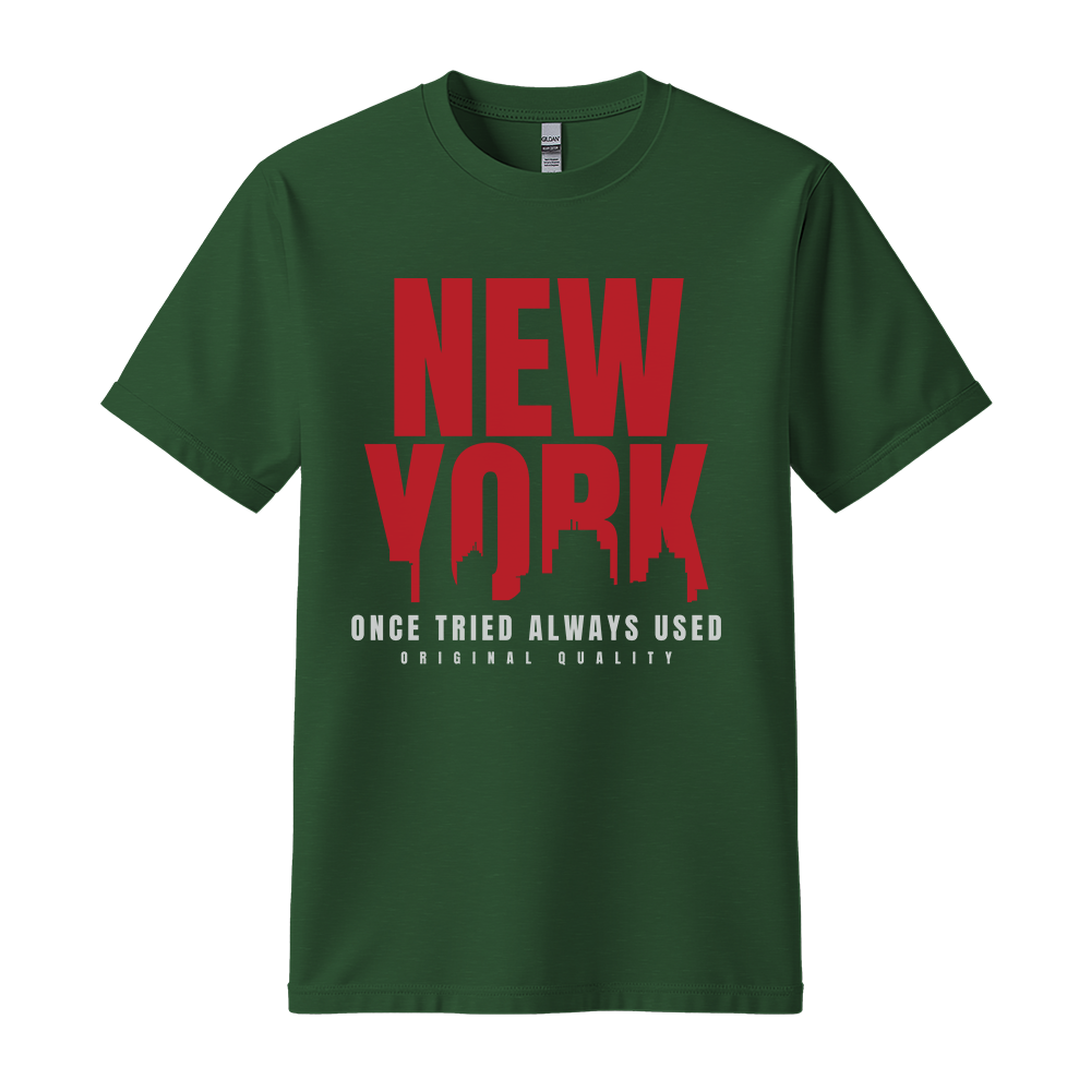 New York Once Tried Always Used - Unisex T-Shirt - City Tee - Forest Green