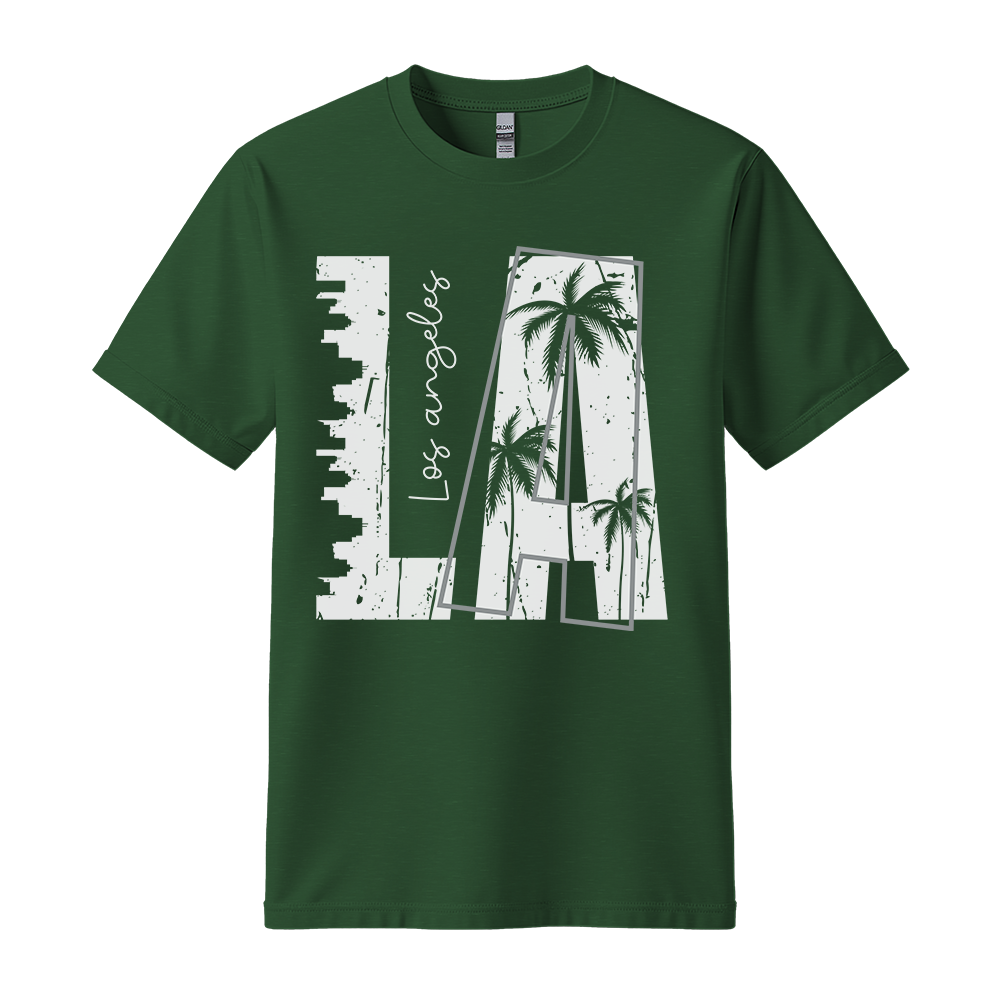 LA Los Angeles - Unisex T-Shirt - City Tee - Forest Green
