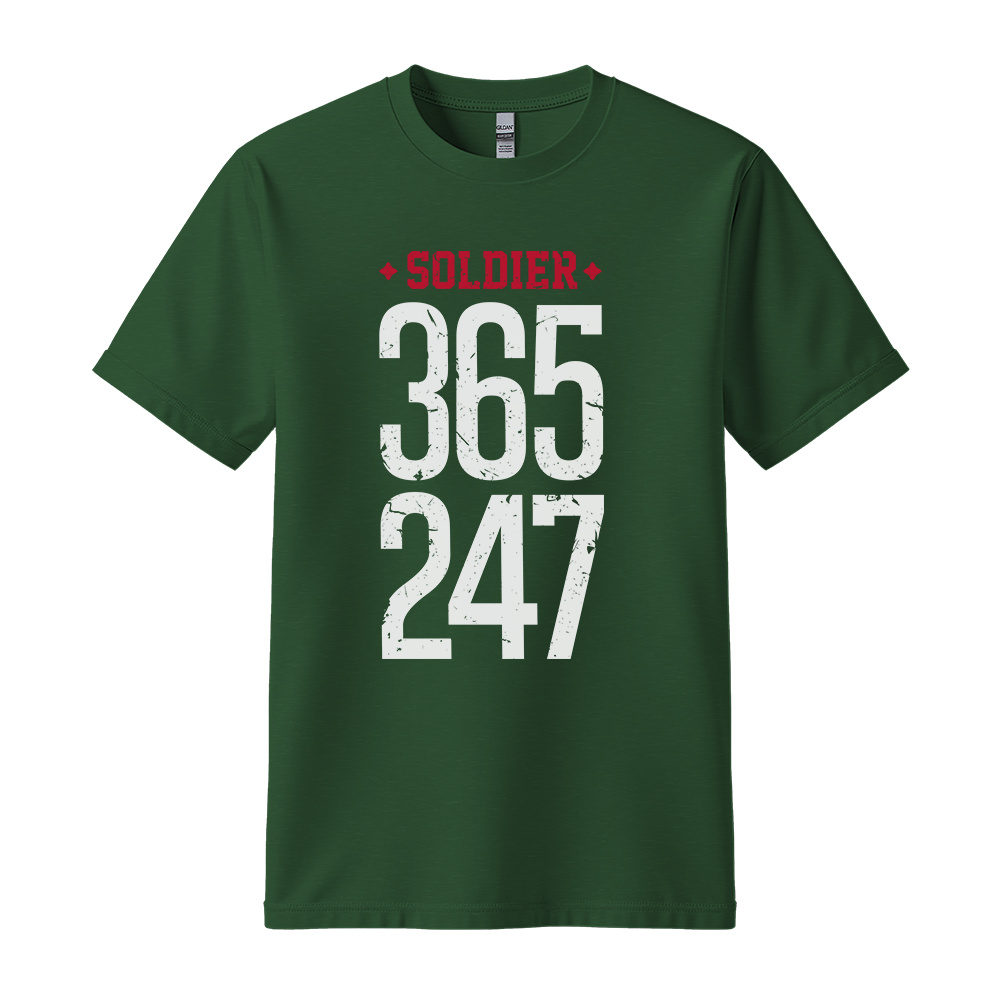 Soldier 365 247 - Unisex T-Shirt - Streetwear Tee - Forest Green