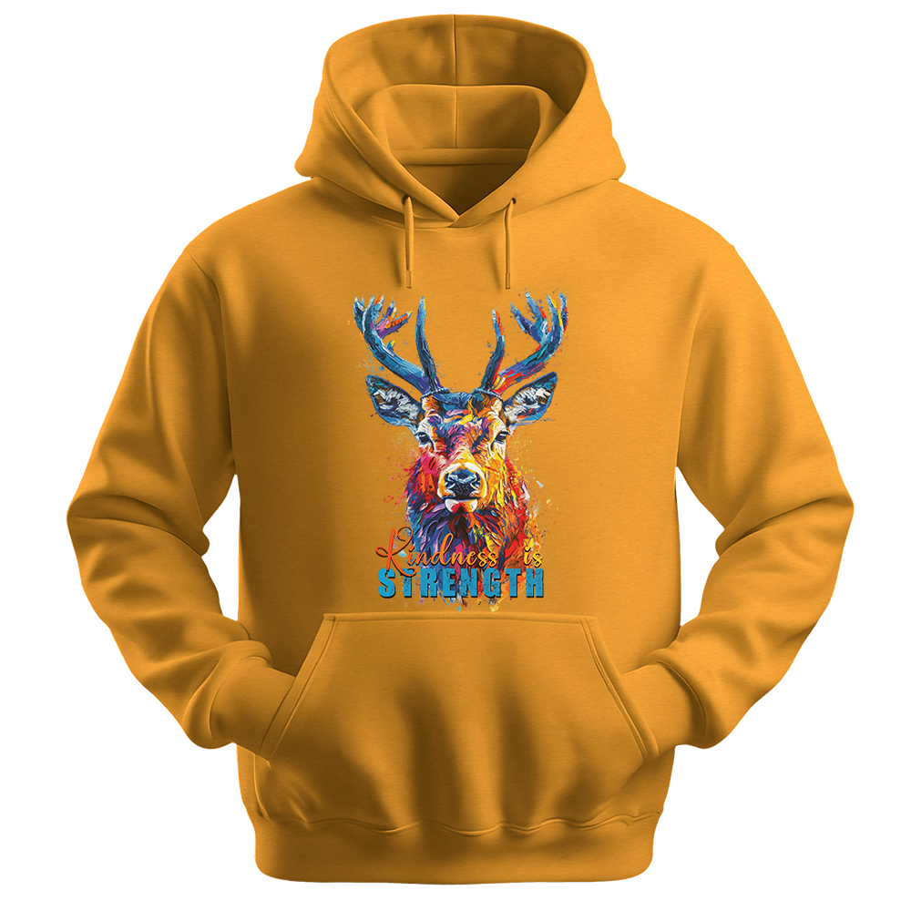 "Kindness Is Strength" Deer Inspirational Unisex Hoodie