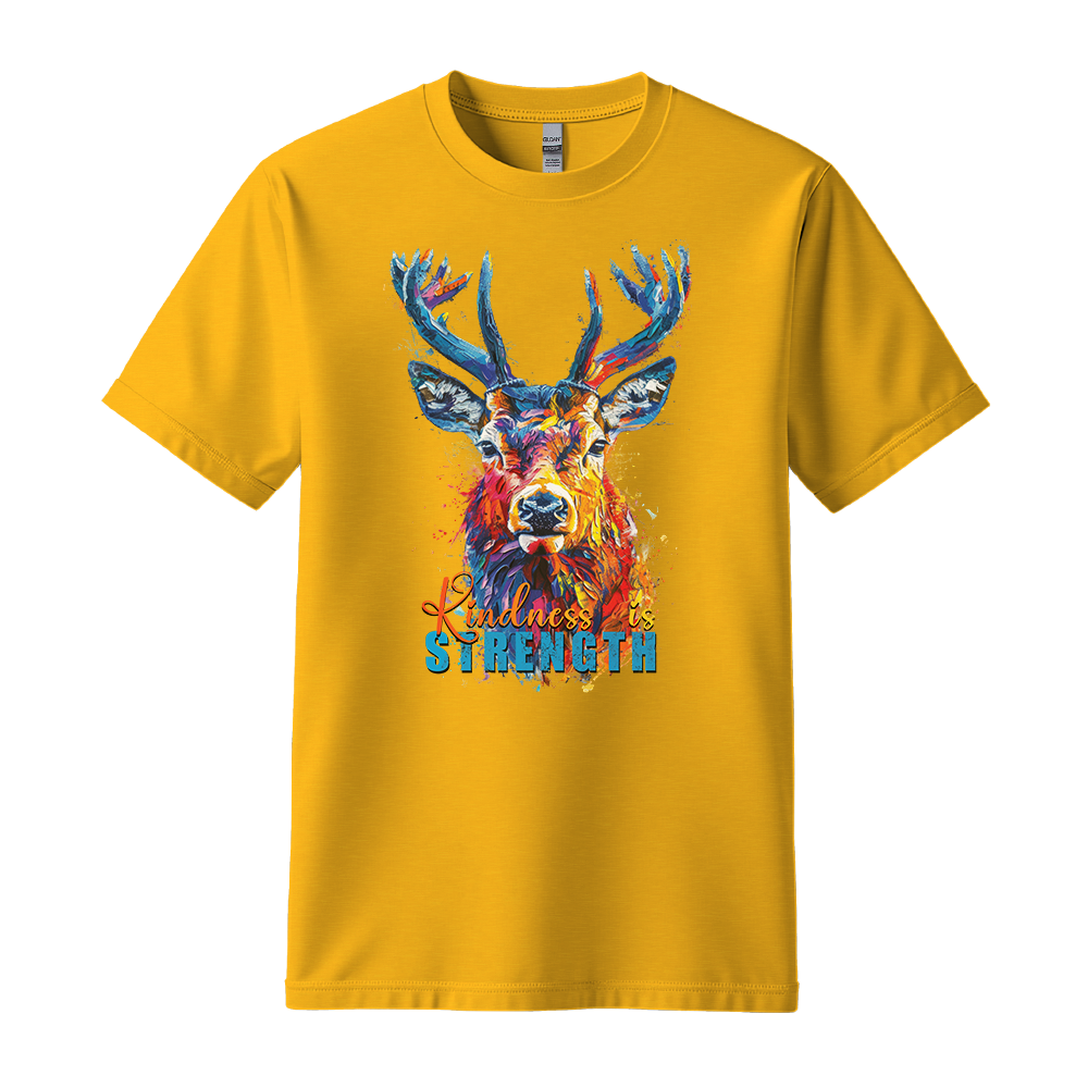 "Kindness Is Strength" Deer Motivation Unisex T-Shirt