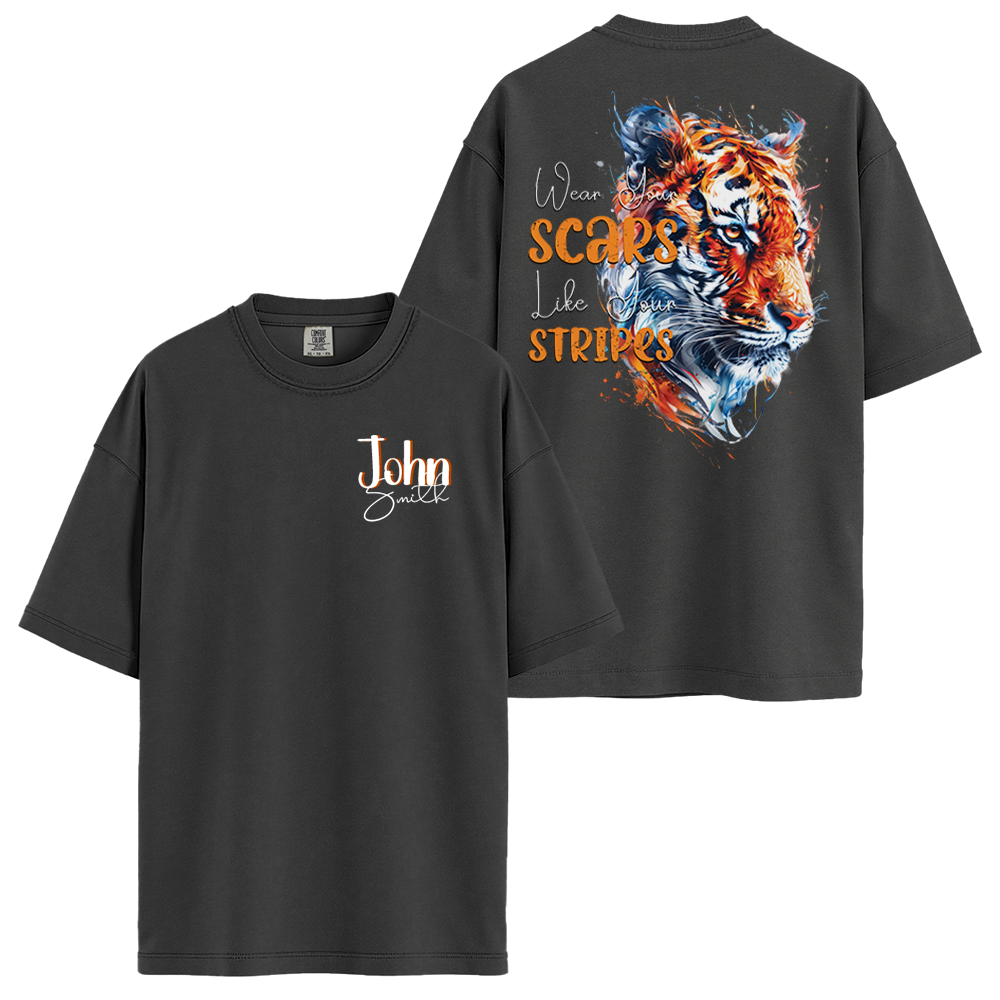 Personalize - Tiger Scars Stripes Art - Inspirational Clothing - Unisex T-shirt