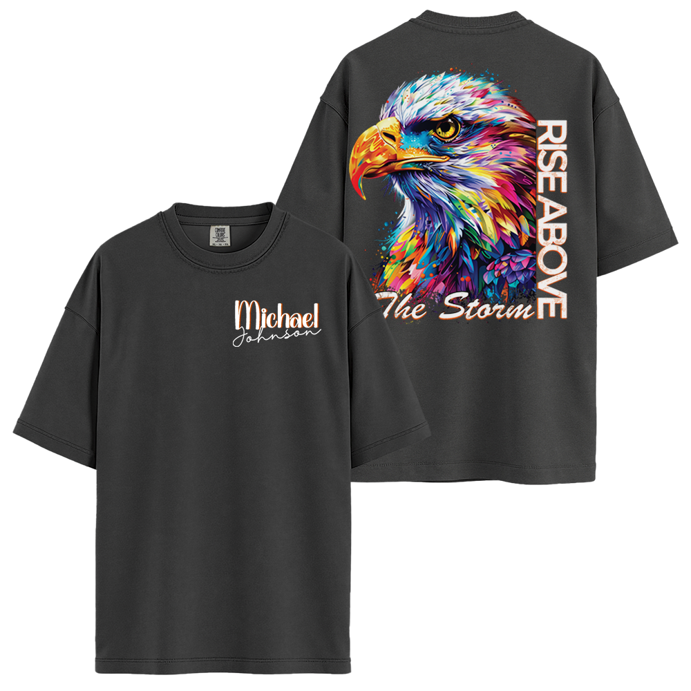 Personalize - Eagle Rise Above Storm - Inspirational T Shirts - Unisex T-shirt