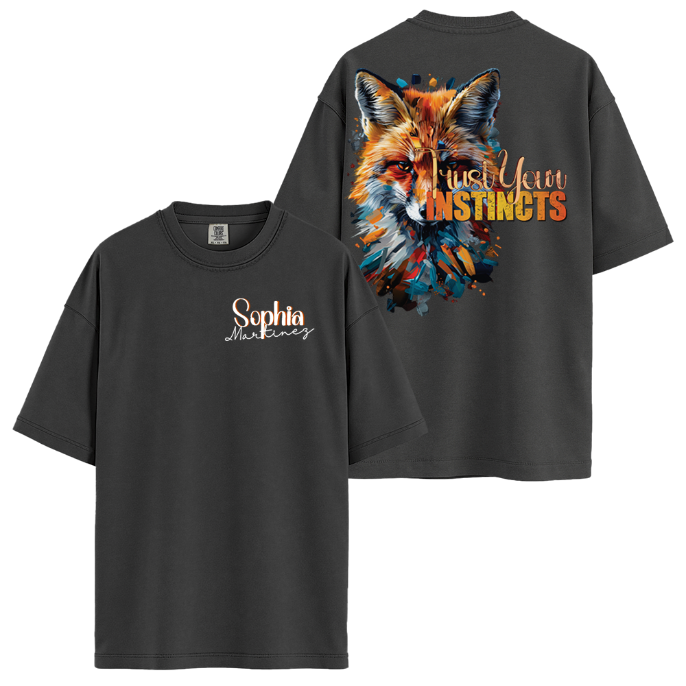 Personalize - Trust Your Instincts Fox - Inspirational Clothing - Unisex T-shirt