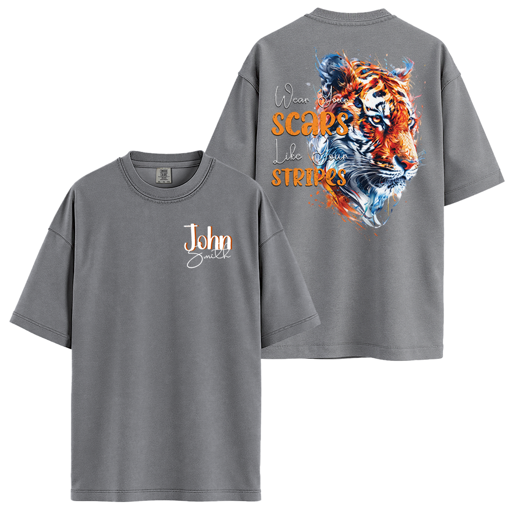 Personalize - Tiger Scars Stripes Art - Inspirational Clothing - Unisex T-shirt