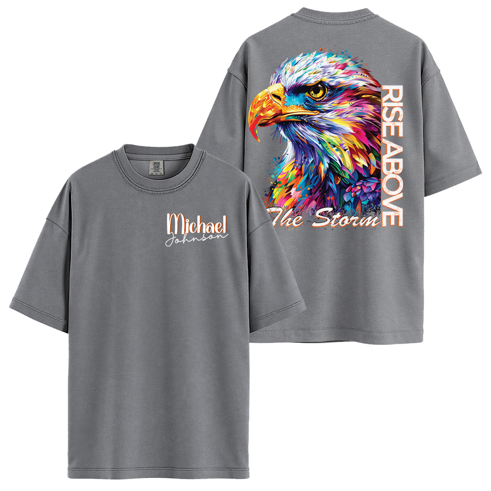 Personalize - Eagle Rise Above Storm - Inspirational T Shirts - Unisex T-shirt