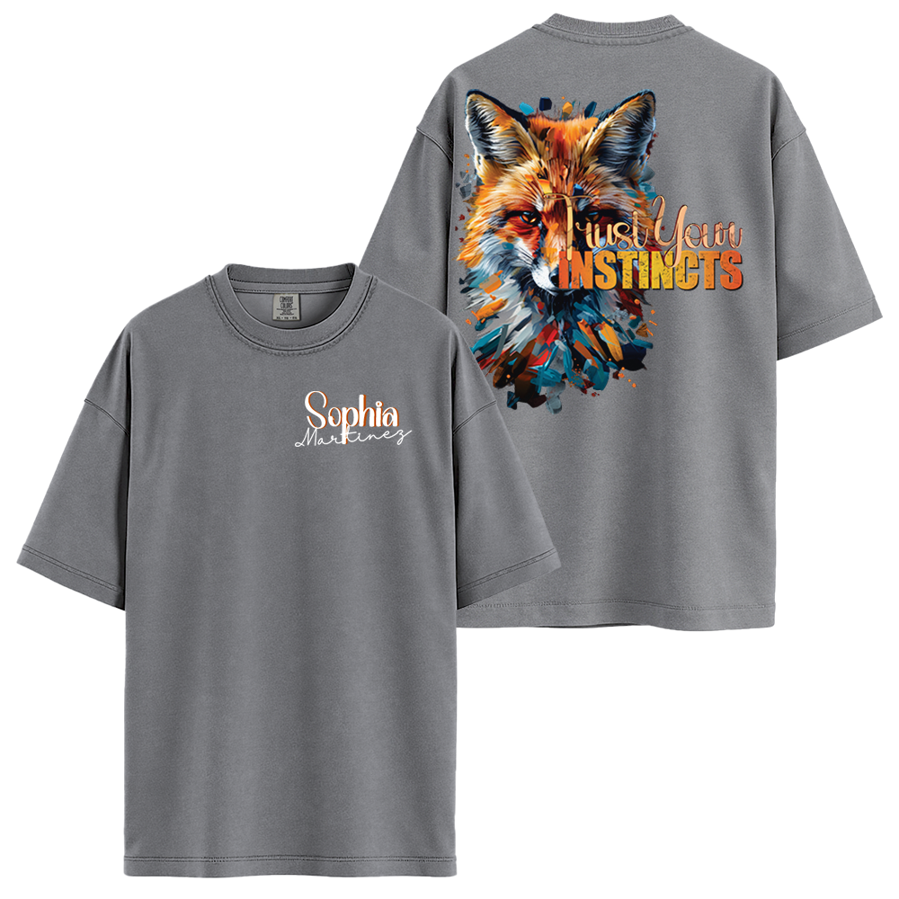 Personalize - Trust Your Instincts Fox - Inspirational Clothing - Unisex T-shirt