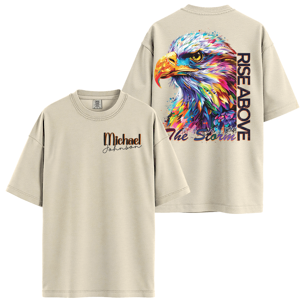 Personalize - Eagle Rise Above Storm - Inspirational T Shirts - Unisex T-shirt