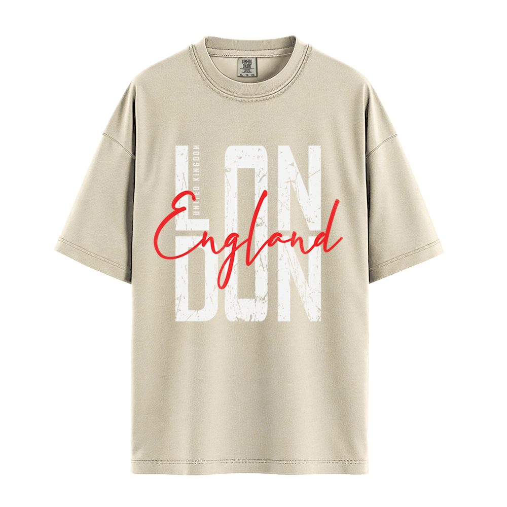 London England - Unisex T-Shirt - Premium Comfort Colors - Ivory