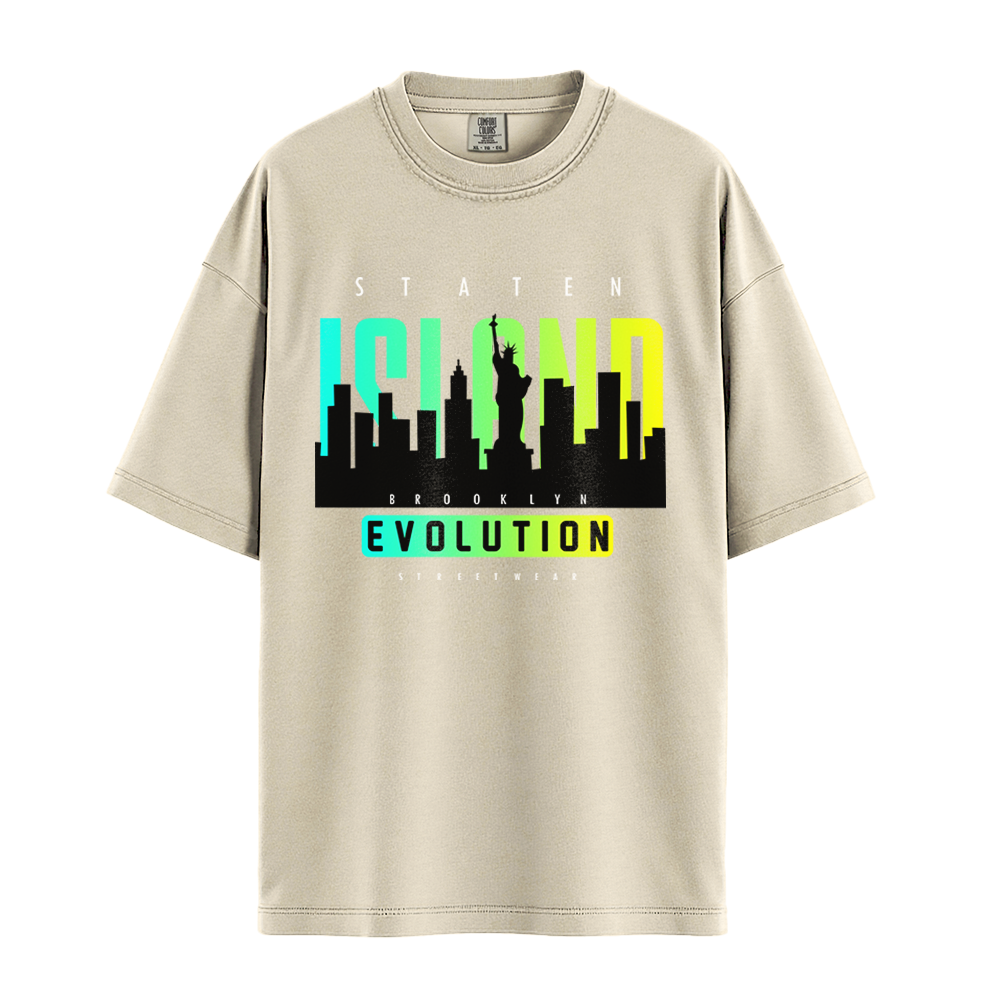 Staten Island Evolution - Unisex T-Shirt - Premium Comfort Colors - Ivory
