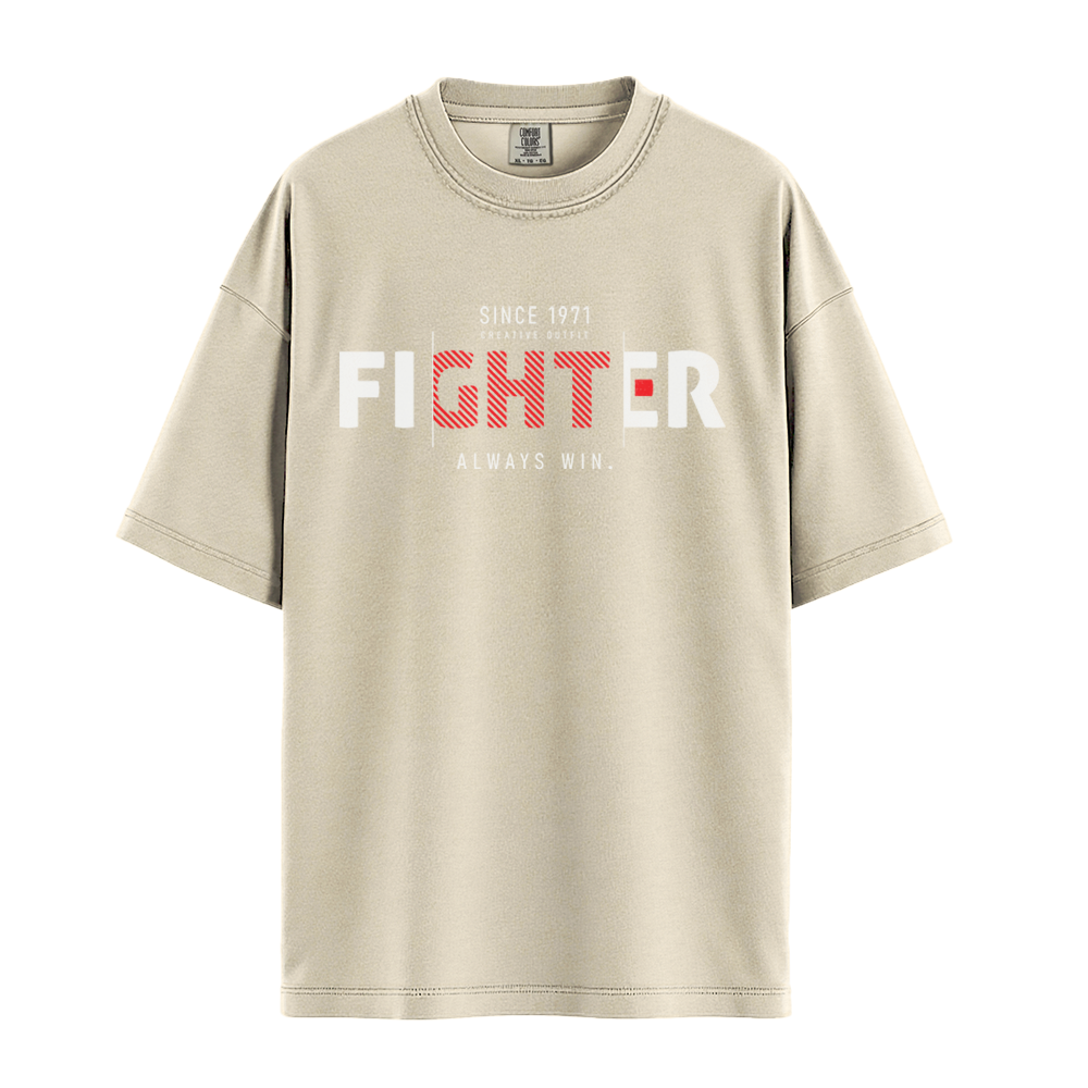 Fighter Always Win - Unisex T-Shirt - Premium Comfort Colors - Ivory